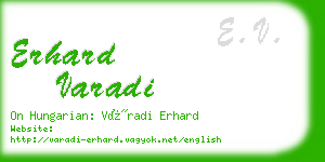 erhard varadi business card